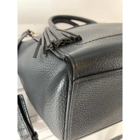 KATE SPADE BLACK PEBBLED LEATHER WOMENS MEDIUM CROSSBODY BAG - Picture 6 of 16